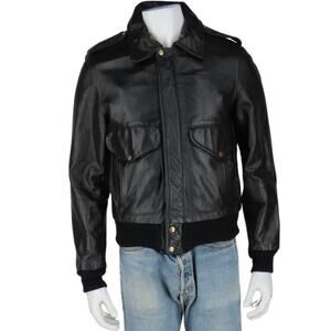 Vintage Lesco Motorcycle Bomber Flight G-1 A-2 Military Air Force Leather Jacket